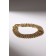 Bracelet with rhinestones "shine" four rows, white color in gold, 18 cm