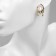 Earrings with pearls "exclus" melting, velvet, color gold