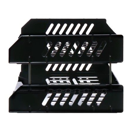 A set of paper trays is horizontal sity, set 2 pieces, on metal rods, black-11