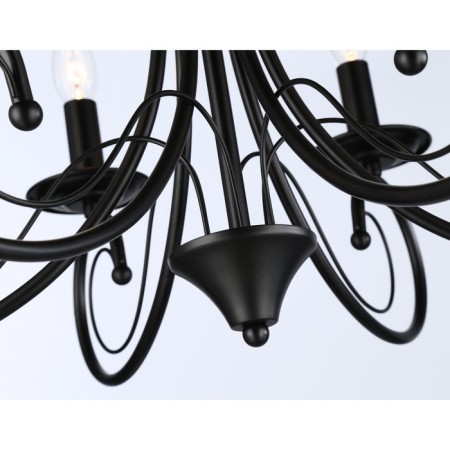 Suspended chandelier Ambrella Light, Modern, TR9612, 6HE14, Black Color-4