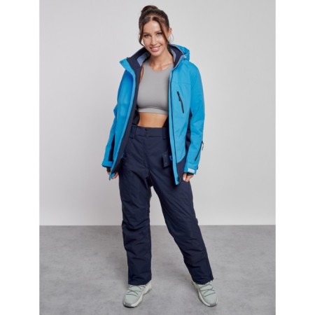 Ski costume female winter, size 58, blue color-6