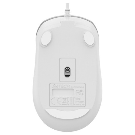 Mouse A4Tech FSTYLER FM26S silver/white optical (2000DPI) Silent USB for laptop (4 103385-9