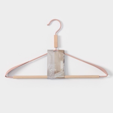 Shoulders - a clothes hanger with reinforced shoulders Ladoom Laconique, 42 × 24 × 3.2 cm, pink color-7