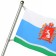 Флаг Свердловской области с гербом, 90 х 135 см, с люверсами