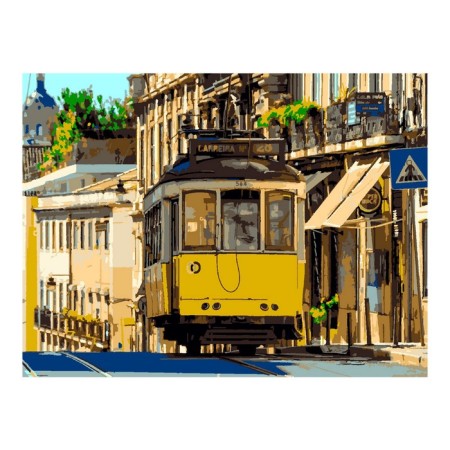 Picture on numbers canvas on a subframe 30 × 40 cm "Lisbon"