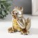 Souvenir Polystone "Surprised Frog" Light gold mix 10.3x6.3x8 cm