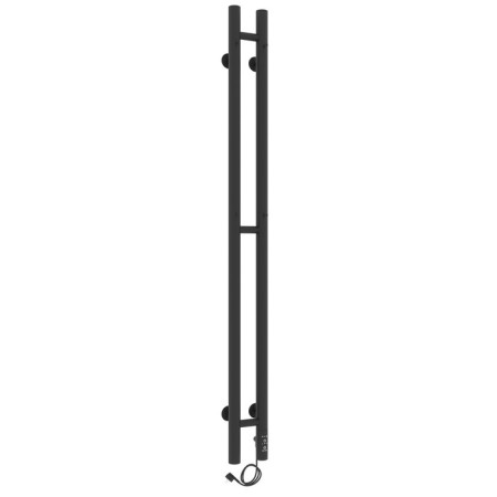 Two electric heated towers Laris Prime ChKCh, 80x1200 mm, 2 crossbars, right, black-9