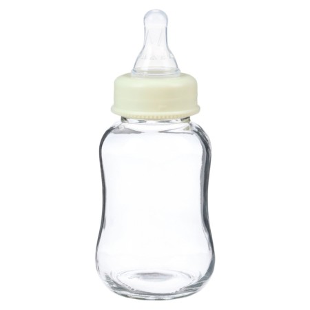 A bottle for feeding, classic throat, glass, slow flow, from 6 months, 150 ml., Mix color-6