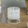 Summary Metal 1 Candle "Rose" White 6.3x6.7x6.7 cm