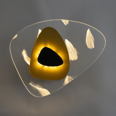 Bra "August" LED 5W gold-black 20x26x4.5cm