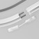 Radius power connector for the track system Technical TRA034CS-W, 19x1.6x1.8 cm, white color