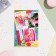 Postcard "On Birthday!" Congrev, embossing, pink jacket, 12.5x19.4 cm