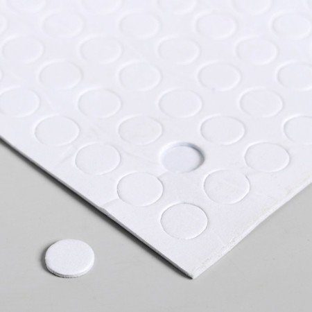 Adhesive tape double -sided "round" diameter 0.8 cm on a sheet 374 pcs 25x19.5 cm