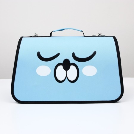 Bag - Carriage for animals "Sleepy dog", frame, size m, 40 x 21 x 27 cm, blue-2