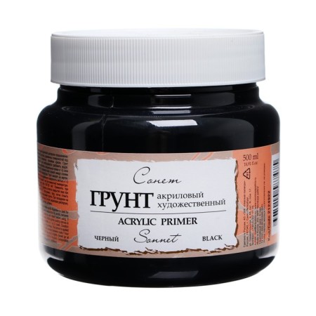 Black artistic acrylic soil, 780 g (500 ml), ZHK "Sonet", 2124922