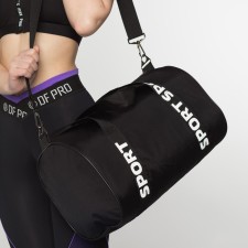 Sports bag Sport with zipper, black color