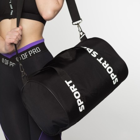 Sports bag Sport with zipper, black color