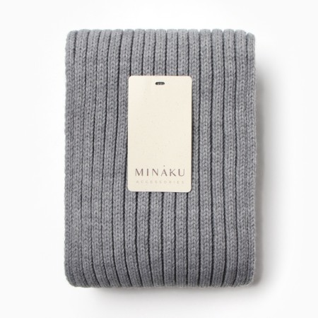 Women's scarf minku, light gray color, 180*18-1