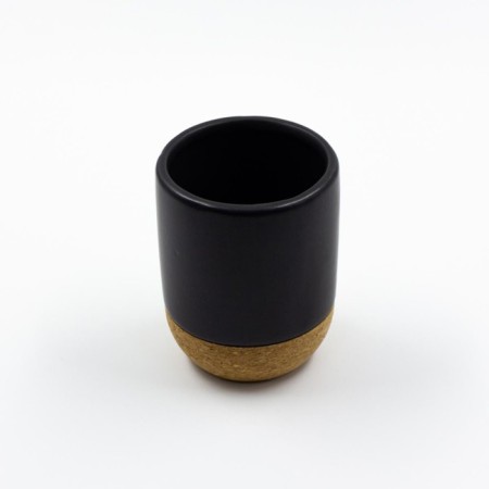Joy Home toothbrushes, ceramics, black with a cork bottom