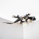 Brooch "Lizard" Dark, black color in gold