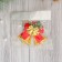 Christmas tree decoration "Bells with a bow" 8x6 cm, red-gold