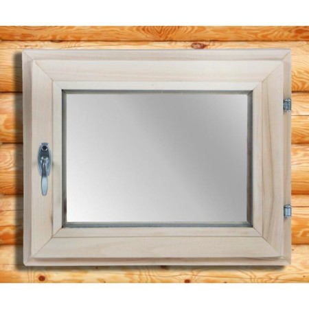 Window, 40 × 50cm, single -chamber double -glazed window, linden-1