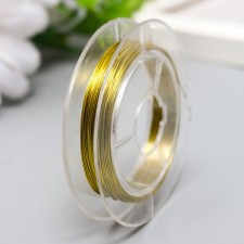 Biser wire d 0.3 mm, gold steering. 10 m