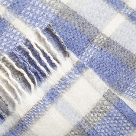 London blanket, size 140x200cm, white/gray/blue color-2