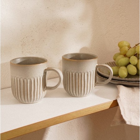 A set of mugs of ceramic SL Home "Monty", 400 ml, brown color-5