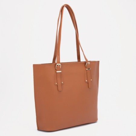 Zipper bag, external pocket, terracotta color-1