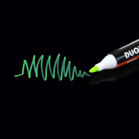 Cretaceous marker for glass, led, on a blister, green-1