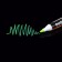 Cretaceous marker for glass, led, on a blister, green