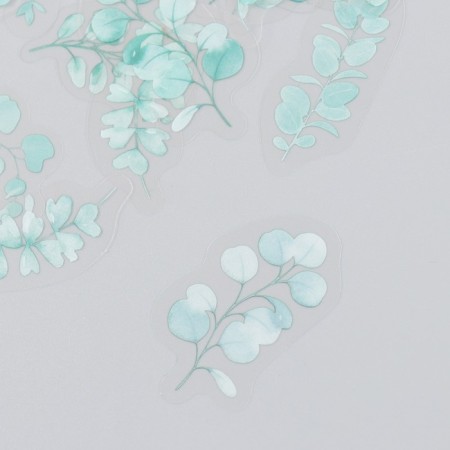 Stickers for creativity plastic "Eucalypt" set 40 pcs 0.2x10x15 cm-2