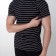 Striped t -shirt, black color, size 48