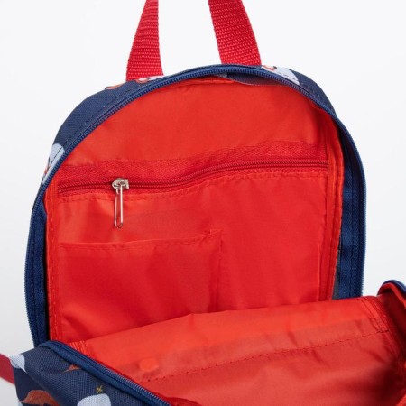 Baby backpack on lightning, 2 external pockets, blue color-5
