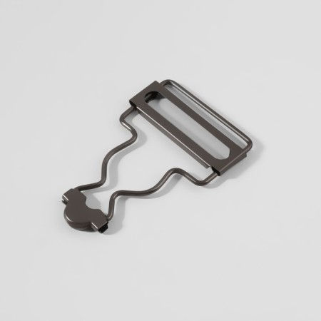 Flasp for jumpsuit, 32 mm, 10 pcs, black nickel color-1
