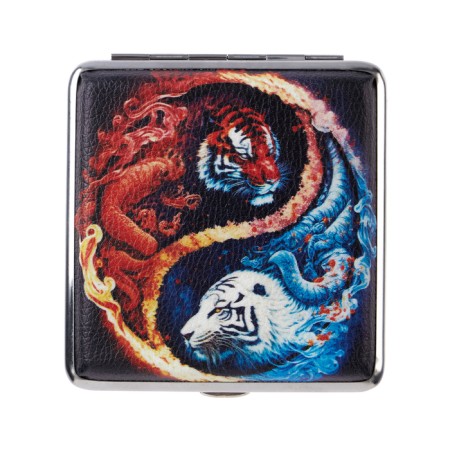 Porusigaret for 20 cigarettes "Tigers Yin and Yang" 9.5 x 9.5 cm-1