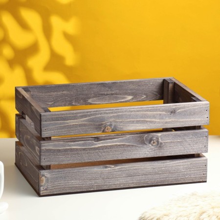 Kashpo - wooden box 30x20x14.5 cm aged oak