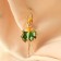 Brooch "Ballerin" dancing, yellow-green color in gold