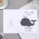 A postcard with a wooden element "My love for you is greater than a whale" handmade, 14.7x10.5