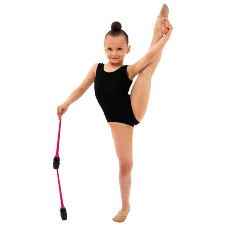 Bulas for rhythmic gymnastics inserted Grace Dance, 36 cm, pink/black color-5