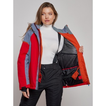 Ski jacket female winter, size 52, red color-14