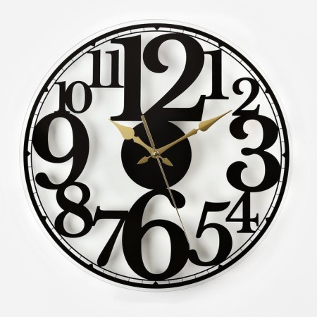 Watching clock, interior "contrast", D-39 cm, silent