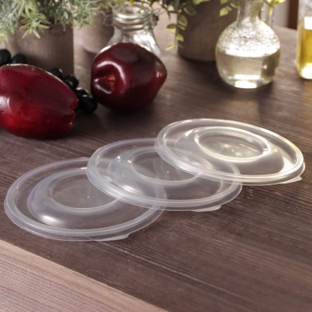 The plastic disposable lid to the container "Pad" pr-M-CR, transparent, 540 pcs/unns.-1