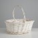 Wicker basket, willow, 30x21x12x25 cm, white