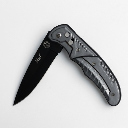 Folding knife, automatic "mi" steel - 420, handle - aluminum, 20 cm-4