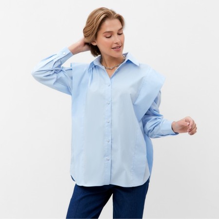 Women's blouse Minaku: Casual Collection Blue Color, Rr. 52-4