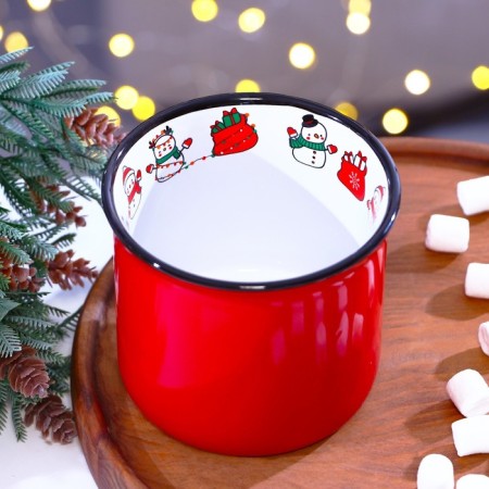 New Year's ceramic mug “Happy New Year!”, 450 ml, white color-7