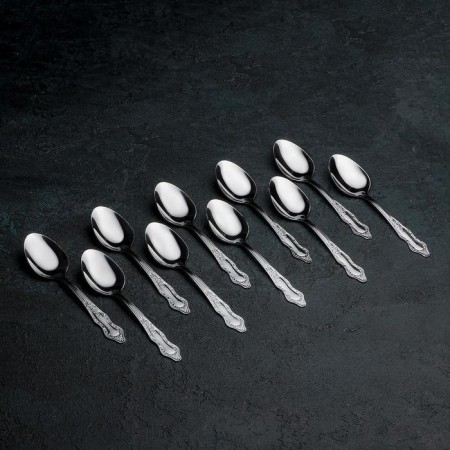 Dessert spoon "Slav", h = 16 cm, thickness 1.2 mm, silver color-2