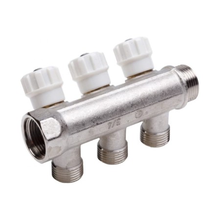 Aqualink threaded manifold, 3/4 "x3/4" x1/2 ", internal/outer, 2 outputs, with valves-4